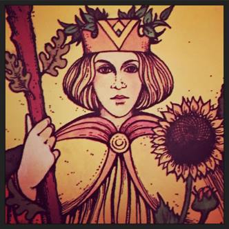 Queen of Rods - Solstice Message © 2017 Holly Troy